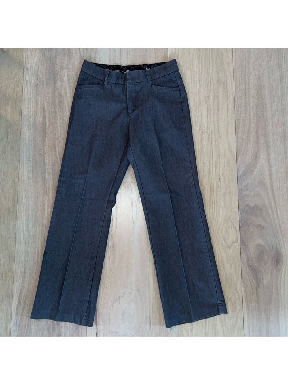 Lee Gray Pants Slacks Straight Leg Size Petite 6